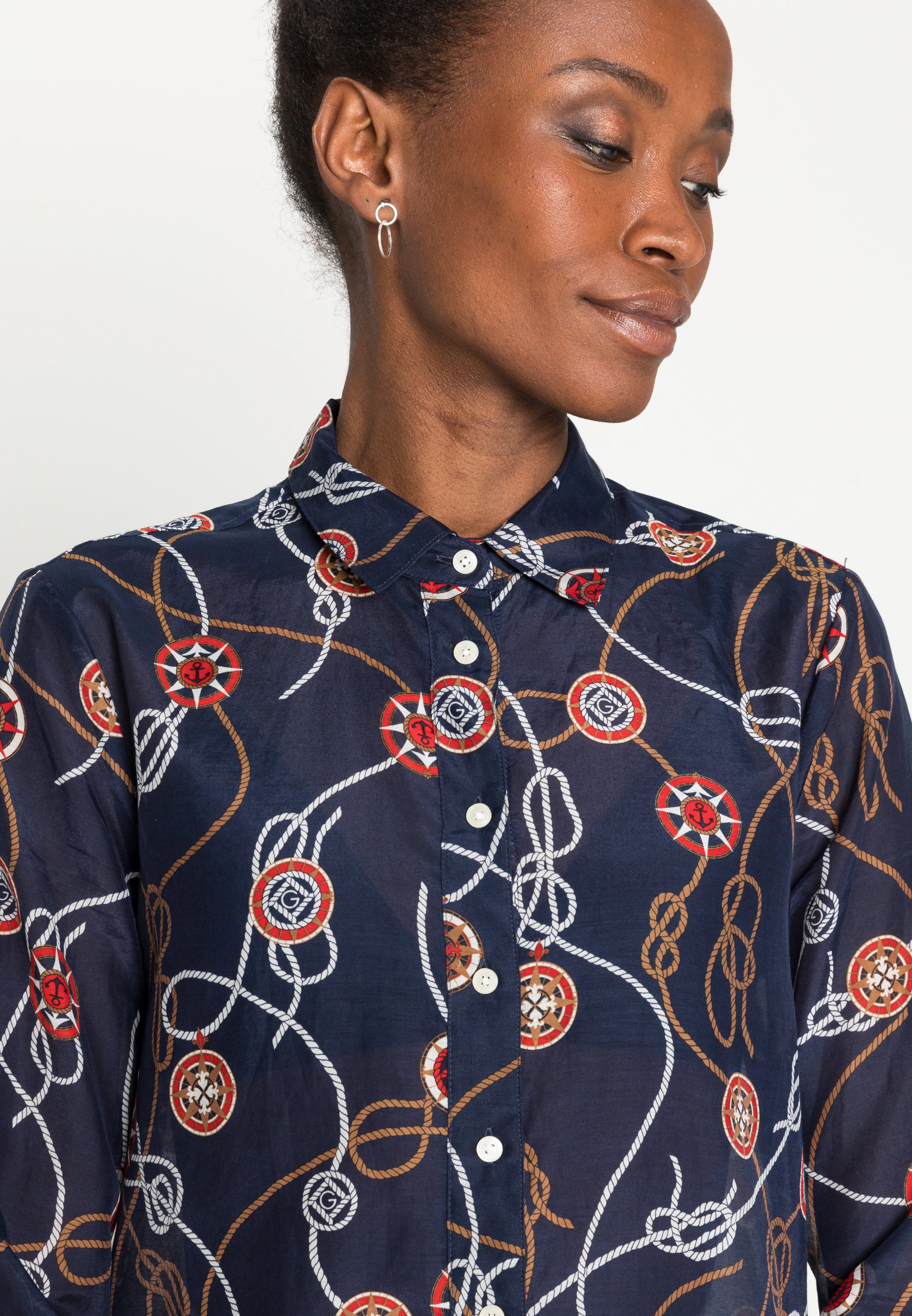 GANT SAILING PRINT SHIRT - Užsagstoma 