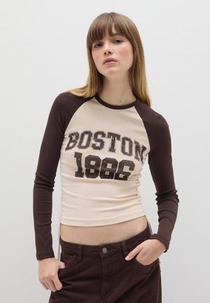 STRETCH - Camiseta de manga larga - beige/brown
