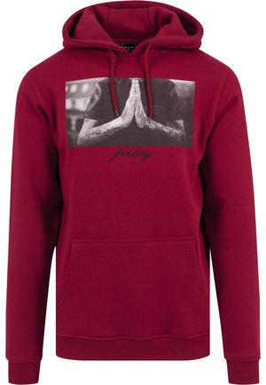 Mister Tee PRAY - Pulover s kapuco - ruby