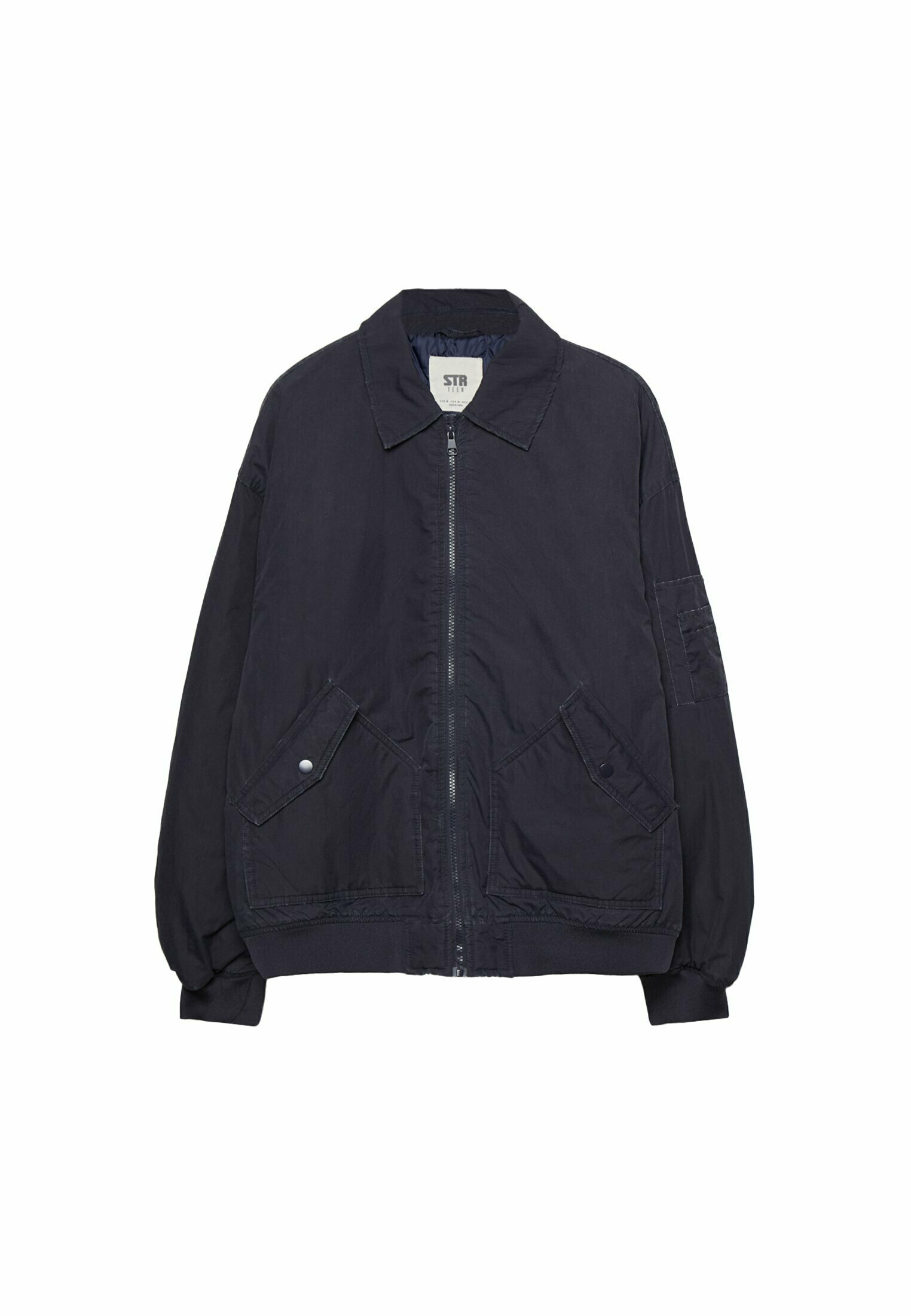 Dark blue bomber jacket