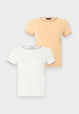 2 PACK - Βασικό μπλουζάκι - almond/egret