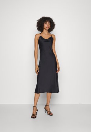 YASDOTTEACROSS STRAP MIDI DRESS - Cocktail dress / Party dress - black
