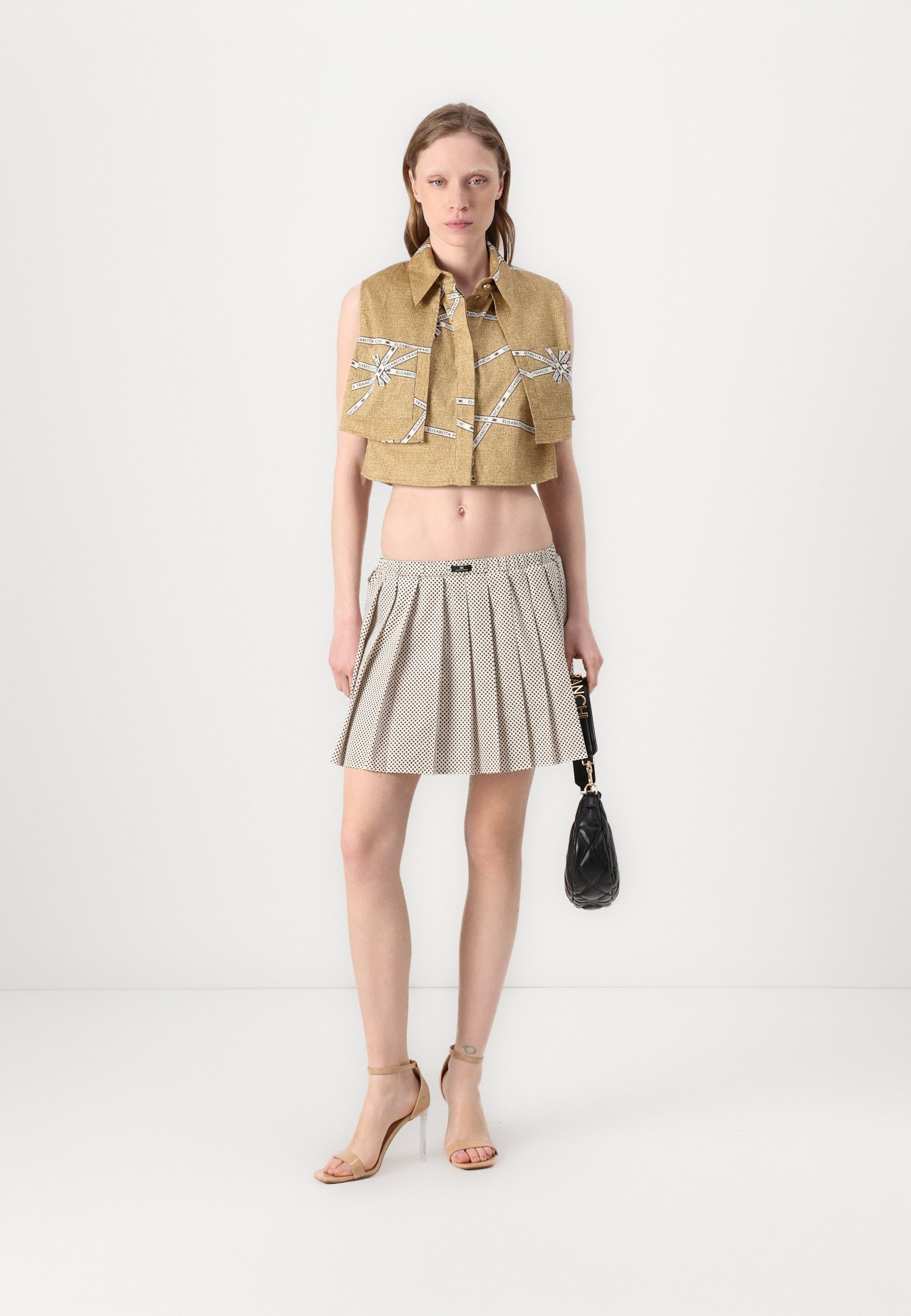 ワンピース ELISABETTA FRANCHI Women Mid Skirts ABR4752E2E84 BURRO NERO Dress Burro/nero Elisabetta Franchi - Le Follie Shop