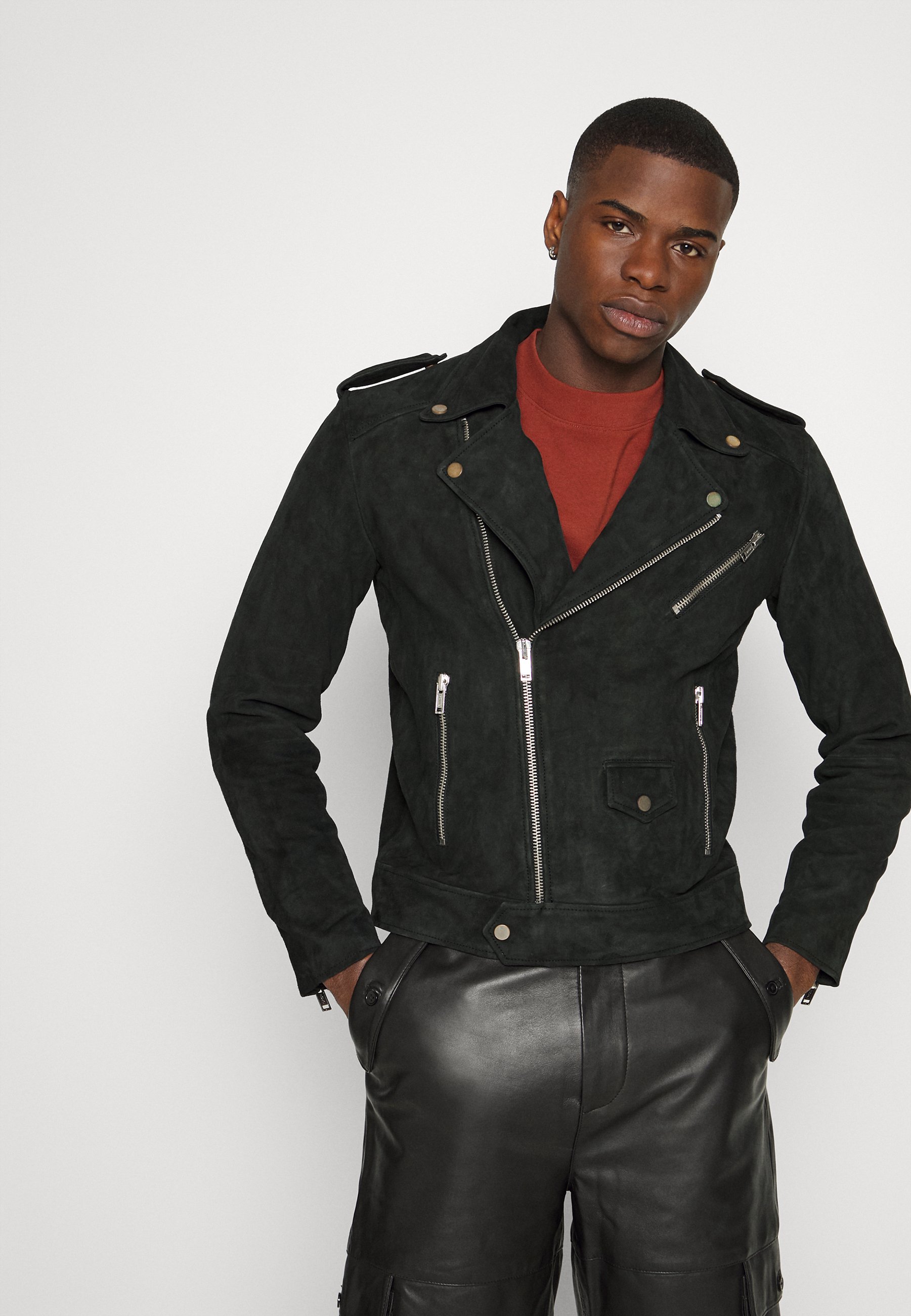 Deadwood RIVER - Leather jacket - black 
