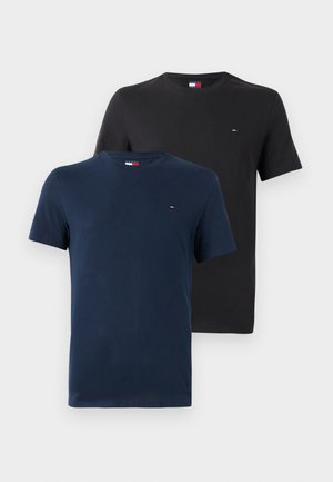 SLIM TEE 2 PACK - Basic T-shirt - black / dark night navy