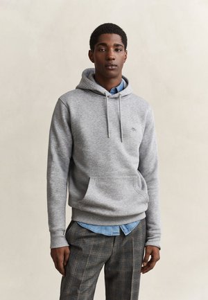 GANT, SHIELD - Kapuzenpullover - grey melange