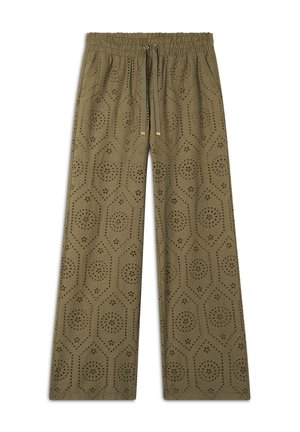 RICAMATO SANGALLO - Pantaloni - aloe