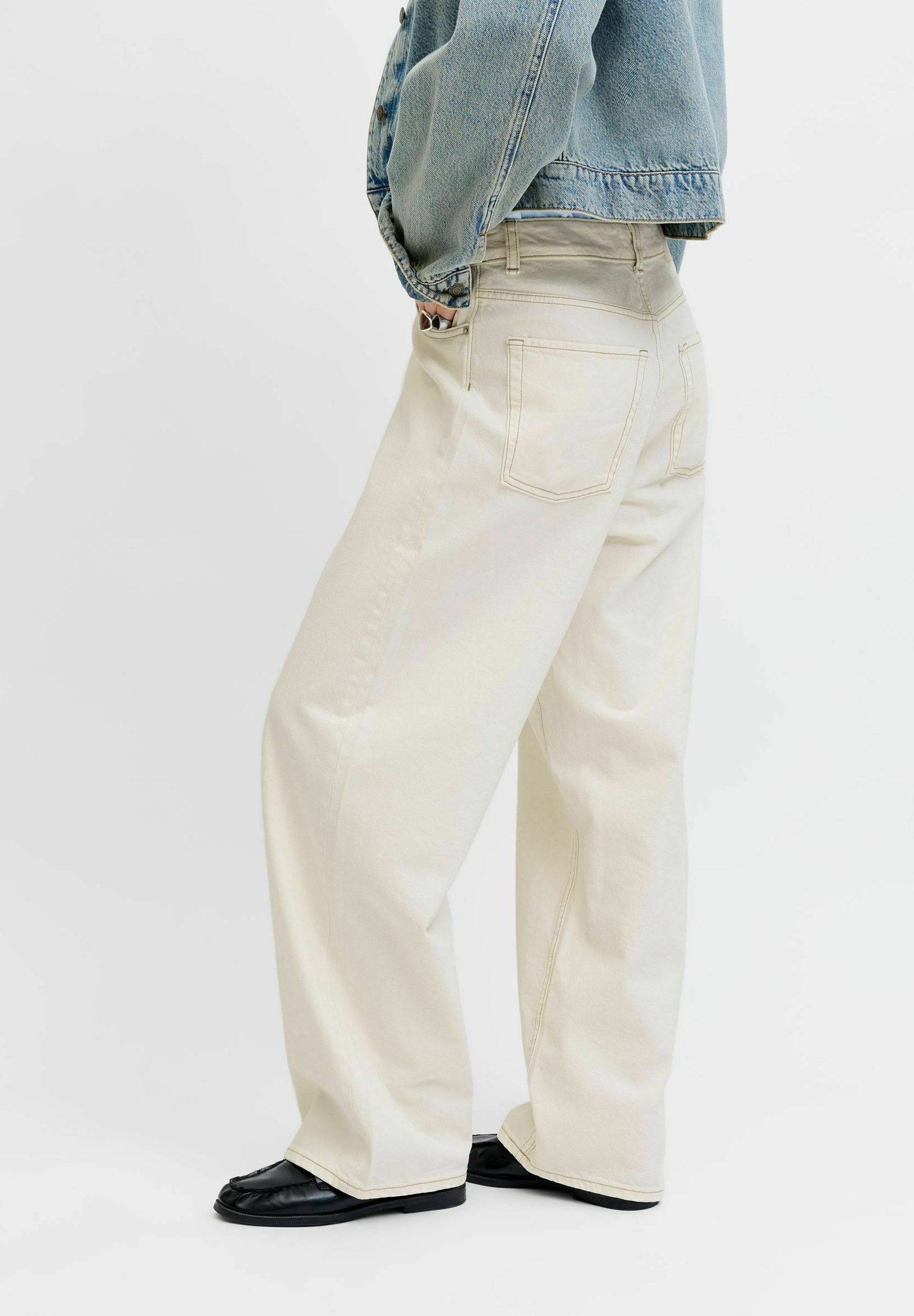 JJXX gy fit JXKYOTO BAGGY LW R129 DNM - Baggy Jeans - off-white