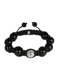 SilberDream SHAMBALLA KUGEL - Bracelet - schwarz weiß