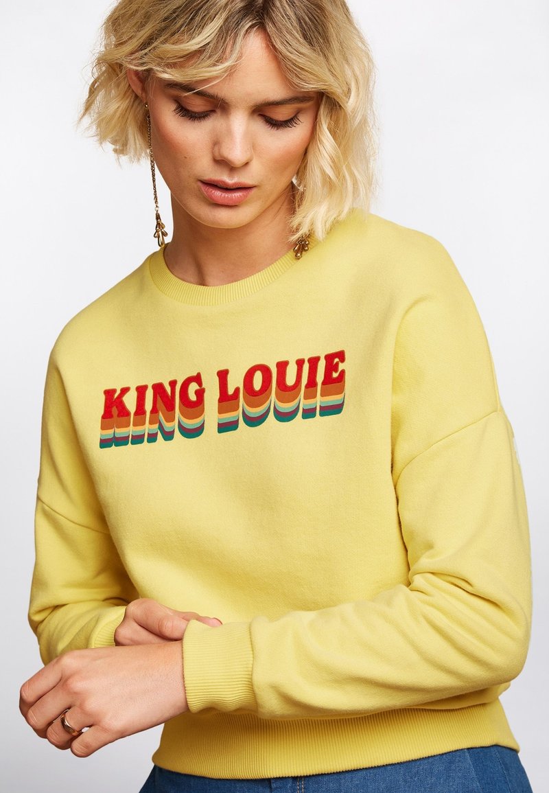 King Louie VALENTINA PEACHY - Sweatshirt - custard yellow/hellgelb ...