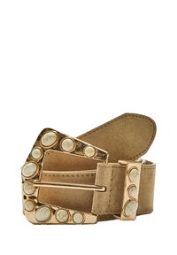 WITH STONE BUCKLE - Remen - mottled brown
