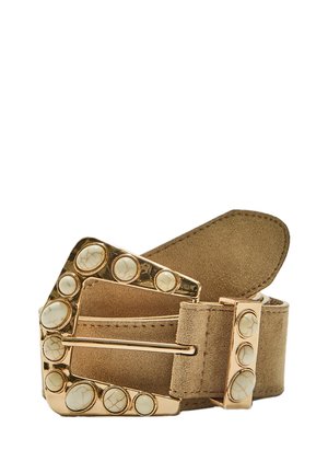 Stradivarius WITH STONE BUCKLE - Belt - mottled brown