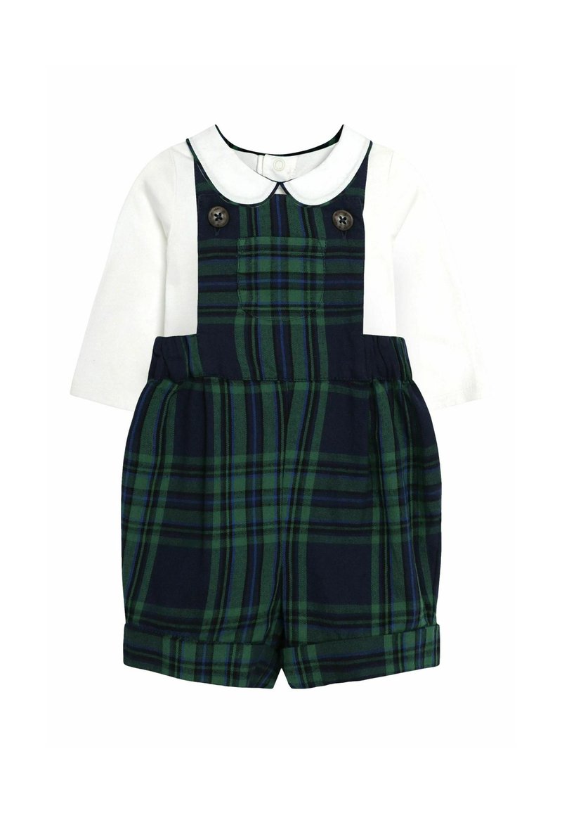 JoJo Maman Bébé TARTAN SET REGULAR FIT - Salopette - navy
