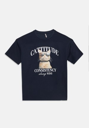 ONLY GIRLS, KOGBILLIE LOOSE PRINT  - Тениска с щампа - night sky