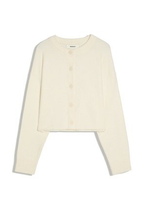Bershka, CREW NECK WITH BUTTONS - KNIT CARDIGAN - Gilet - beige