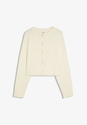 Bershka, CREW NECK WITH BUTTONS - KNIT CARDIGAN - Gilet - beige