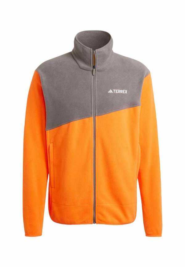 MULTI FULL-ZIP FLEECE - Fleece jacket - semi impact orange   charcoal4