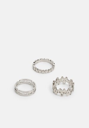 FLAME ENGRAVED UNISEX 3 PACK - Ring - silver-coloured