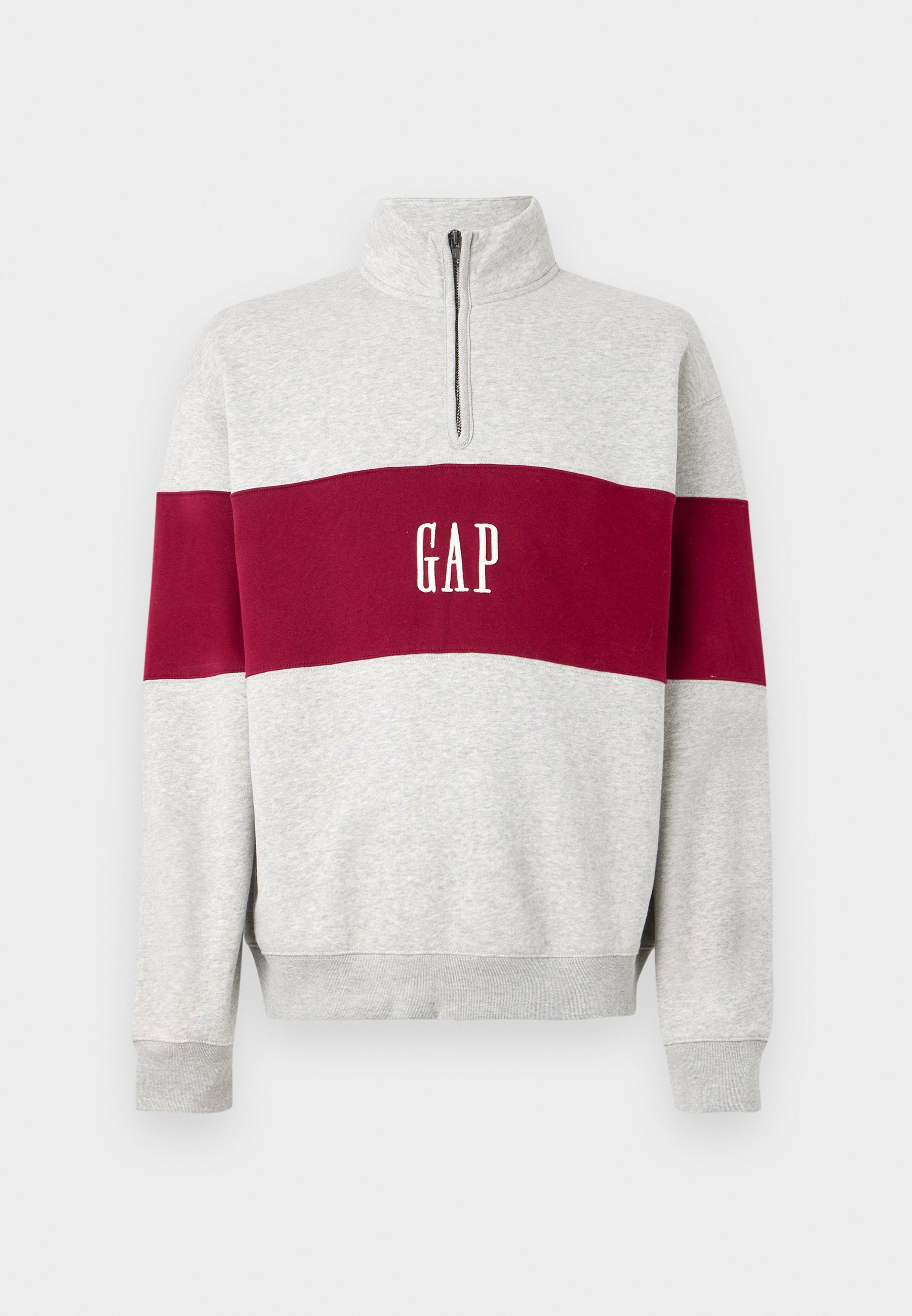 S.GAP GAP LOGO HALF ZIP - Sweatshirt - light grey - Zalando.co.uk