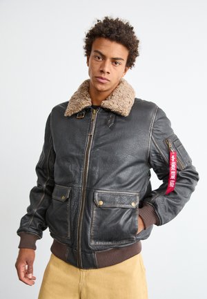 Leren jas - vintage brown