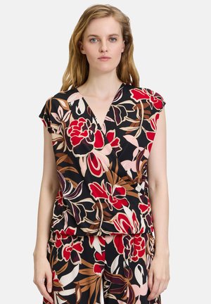 Betty Barclay CASUAL IM LAYER LOOK - T-Shirt print - schwarz rot