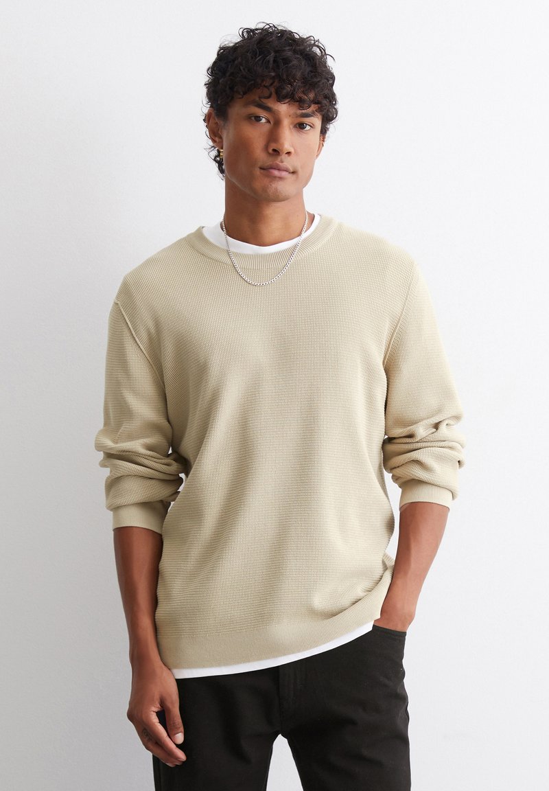 Marc O'Polo DENIM REGULAR MIT FEINER STRUKTUR - Strickpullover - pure cashmere