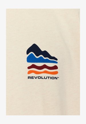 REVOLUTION, REVOLUTION PRINTED CREWNECK - Sweatshirt - offwhite-melange