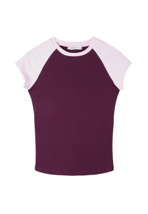 Stradivarius, SHORT SLEEVE RAGLAN T-SHIRT - T-shirt imprimé - dark purple
