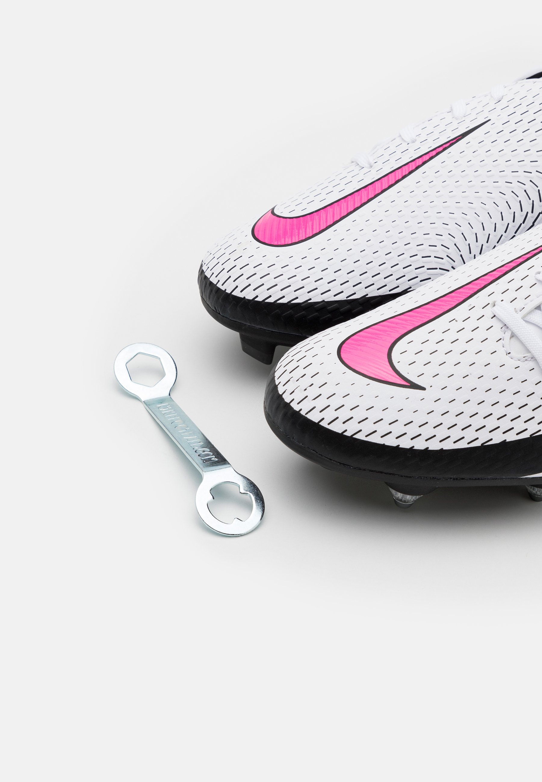Nike Performance PHANTOM GT ACADEMY SG-PRO - Voetbalschoenen met metalen  noppen - white/pink blast/black/wit - Zalando.nl