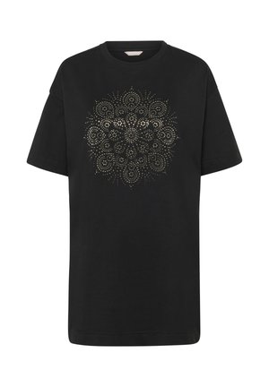 NAVA  - T-shirt med print - black metal stones artwork