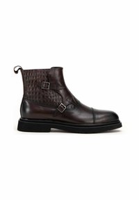 CHELSEA WITH CROC DETAILS  - Kovbojské/motorkářské kotníkové boty - brown