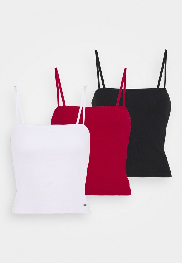 STRAIGHT ACROSS 3 PACK - Top - white/red/black