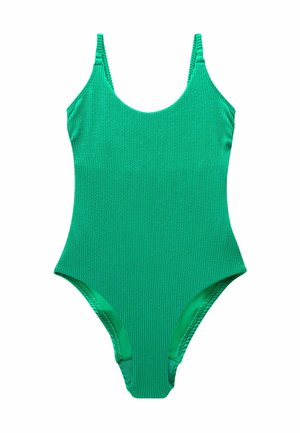 Badedragt - green crinkle