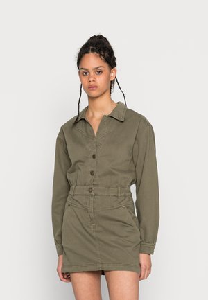 BIBI ARMY DRESS - Vestido de ganga - dark green