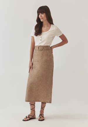 TATUUM TNILI - A-line skirt - beige