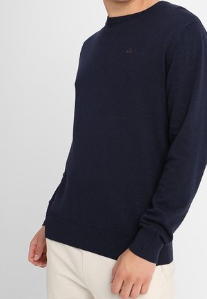 Jersey de punto - mottled dark blue