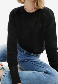 Desigual Stickad tröja - black