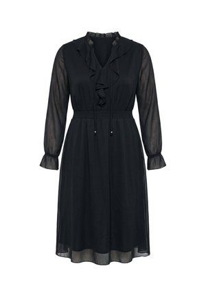 Studio Untold, LAYERED CHIFFON ELASTIC WAIST RUFFLE DRESS - Freizeitkleid - black