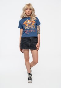 Paradiso Clothing QUEEN CLASSIC CREST BAND LOGO - Print T-shirt - blue