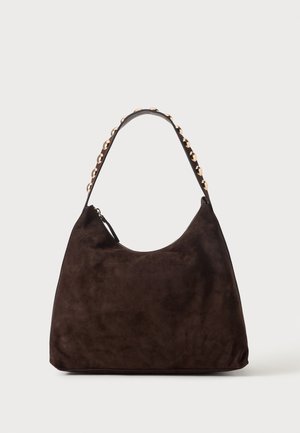 Loeffler Randall, STASSIE STUDDED SLOUCHY - Дамска чанта - dark brown