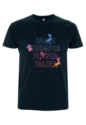 BAMBI CHARACTERS NAMES STACKED UNISEX - Camiseta estampada - navy blue