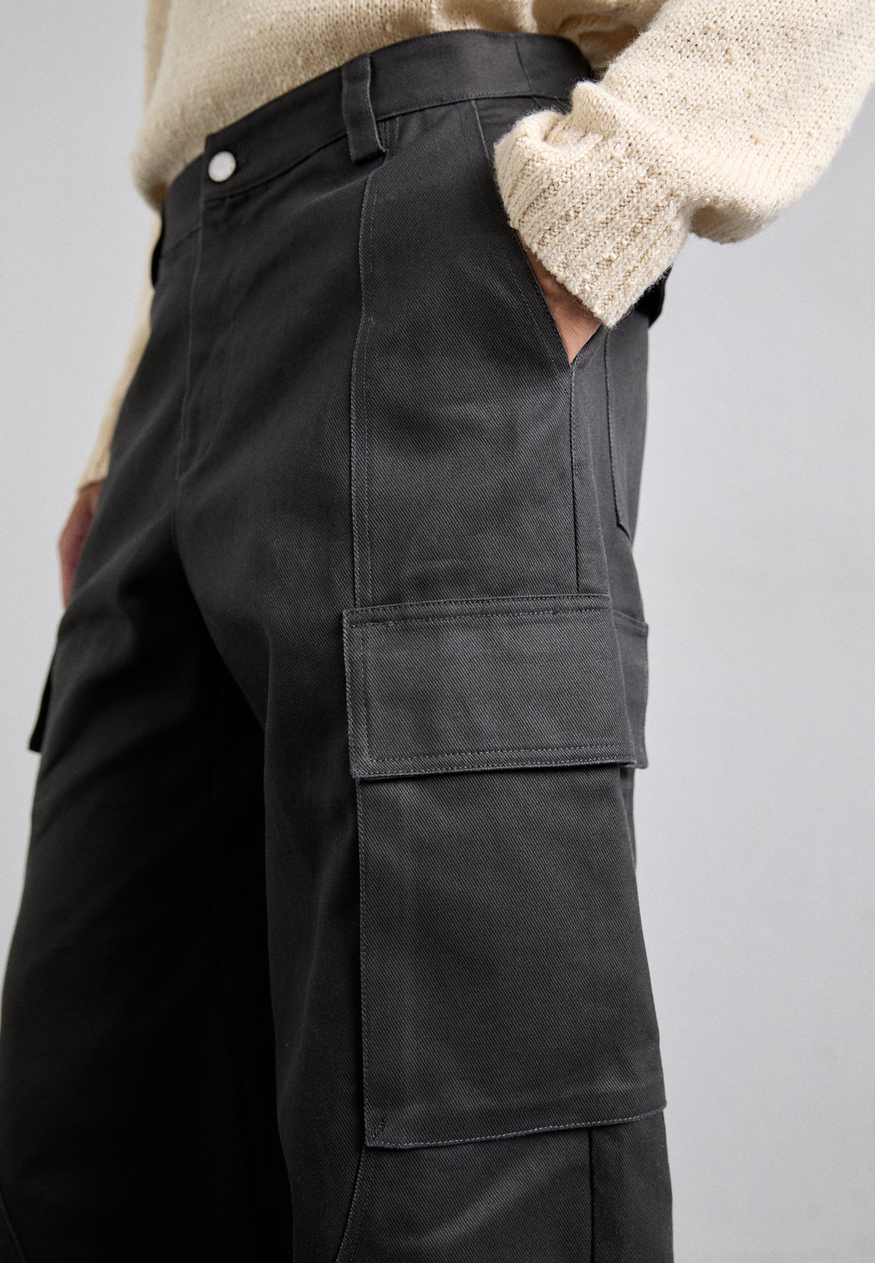 パンツ Han Kjobenhavn cargo pants Jacquard Cargo Trousers - Black – Han Kjøbenhavn