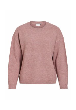 VILA, VILIGA L/S O-NECK KNIT TOP - NOOS - Džemper - nostalgia rose