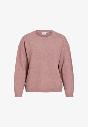 VILA, VILIGA L/S O-NECK KNIT TOP - NOOS - Džemper - nostalgia rose
