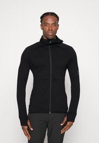 icebreaker MERINO QUANTUM ZONEKNITZIP HOODIE - Mikina na zip - BLACK