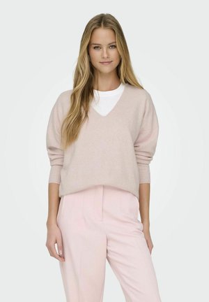 ONLY ONLRICA LIFE V NECK - Pullover - icy pink