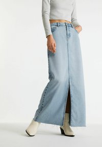 Next - DENIM MAXI SKIRT PETITE. PETITE - Maksi svārki - bleach blue Miniatūras attēls 1