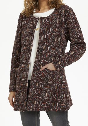 Cream Manteau court - red