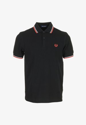 Fred Perry, TWIN TIPPED - Poloshirt - black blue red