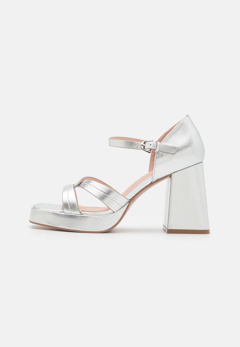 Coccinelle SLICE - Platform sandals - silver/silver-coloured - Zalando.ie